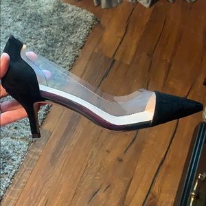 Black and clear Heels
